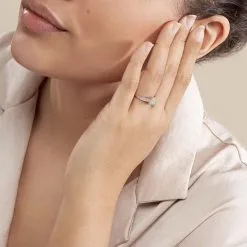 Histoire D'Or Bague Serena Or Blanc Diamant -Boucles d'oreilles Bracelet Soldes B3DFBDW3NM model0