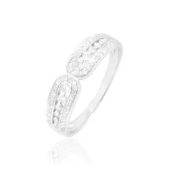 Histoire D'Or Bague Absa Or Blanc Diamant