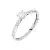 Histoire D'Or Bague Solitaire Laetitia Or Blanc Diamant