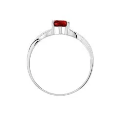 Histoire D'Or Bague Candice Or Blanc Grenat -Boucles d'oreilles Bracelet Soldes B3DFBGR027 view2