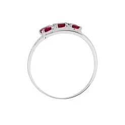 Histoire D'Or Bague Or Blanc Rubis -Boucles d'oreilles Bracelet Soldes B3DFBRR132 view2