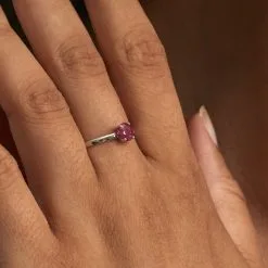 Histoire D'Or Bague Lily Or Blanc Rubis -Boucles d'oreilles Bracelet Soldes B3DFBRR435 model1