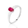 Histoire D'Or Bague Edgina Or Blanc Rubis Et Diamant