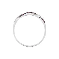 Histoire D'Or Bague Sofia Or Blanc Rubis Et Diamant -Boucles d'oreilles Bracelet Soldes B3DFBRR517 view2