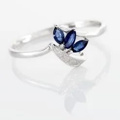 Histoire D'Or Bague Valy Or Blanc Saphir -Boucles d'oreilles Bracelet Soldes B3DFBSB029 view3