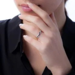 Histoire D'Or Bague Sofia Or Blanc Saphir Et Diamant -Boucles d'oreilles Bracelet Soldes B3DFBSB364 model0