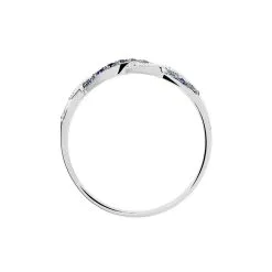 Histoire D'Or Bague Sofia Or Blanc Saphir Et Diamant -Boucles d'oreilles Bracelet Soldes B3DFBSB364 view2