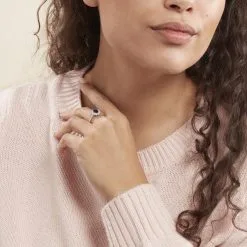 Histoire D'Or Bague Vladimir Or Blanc Saphir Et Diamant -Boucles d'oreilles Bracelet Soldes B3DFBSB499 model0