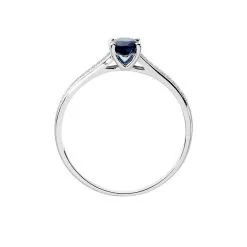 Histoire D'Or Bague Crista Or Blanc Saphir Et Diamant -Boucles d'oreilles Bracelet Soldes B3DFBSB624 view2