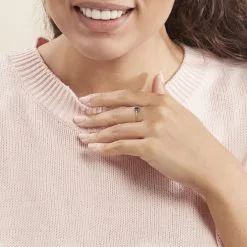 Histoire D'Or Bague Janah Or Blanc Topaze Et Oxyde De Zirconium -Boucles d'oreilles Bracelet Soldes B3DFBT5526 model0