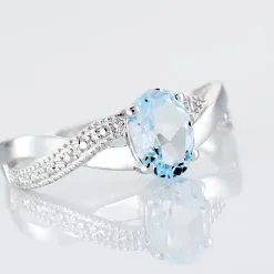 Histoire D'Or Bague Candice Or Blanc Topaze 12 Histoire D'Or Bague Candice Or Blanc Topaze -Boucles d'oreilles Bracelet Soldes B3DFBTB021 view3