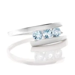 Histoire D'Or Bague Sally Or Blanc Topaze -Boucles d'oreilles Bracelet Soldes B3DFBTB023 view3