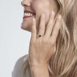 Histoire D'Or Bague Clothilde Or Blanc Topaze Et Oxyde De Zirconium -Boucles d'oreilles Bracelet Soldes B3DFBTB795 model1