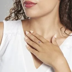 Histoire D'Or Solitaire Or Blanc Lily Améthyste -Boucles d'oreilles Bracelet Soldes B3DFBYI616 model1