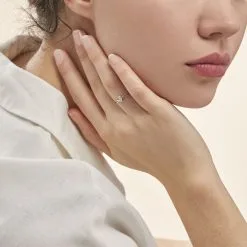 Histoire D'Or Bague Chamirame Or Blanc Oxyde De Zirconium -Boucles d'oreilles Bracelet Soldes B3DFBZW02D model1