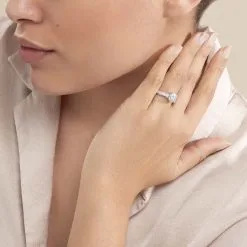 Histoire D'Or Bague Nazare Or Blanc Oxyde De Zirconium -Boucles d'oreilles Bracelet Soldes B3DFBZW0HK model0