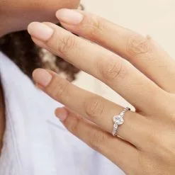 Histoire D'Or Bague Or Blanc Peadar Oxyde De Zirconium -Boucles d'oreilles Bracelet Soldes B3DFBZW0QE model1