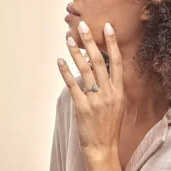 Histoire D'Or Bague Or Blanc Uxellus Oxyde De Zirconium -Boucles d'oreilles Bracelet Soldes B3DFBZW0QP model1