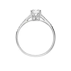 Histoire D'Or Bague Manon Or Blanc Oxyde De Zirconium -Boucles d'oreilles Bracelet Soldes B3DFBZW271 view2