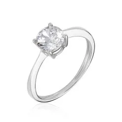Histoire D'Or Bague Solitaire Abriel Or Blanc Oxyde De Zirconium