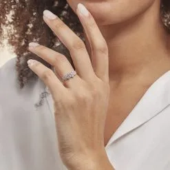 Histoire D'Or Bague Tokyo Or Blanc Oxyde De Zirconium -Boucles d'oreilles Bracelet Soldes B3DFBZW276 model1