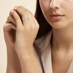 Histoire D'Or Bague Aglae Or Blanc Oxyde De Zirconium 12 Histoire D'Or Bague Aglae Or Blanc Oxyde De Zirconium -Boucles d'oreilles Bracelet Soldes B3DFBZW602 model0
