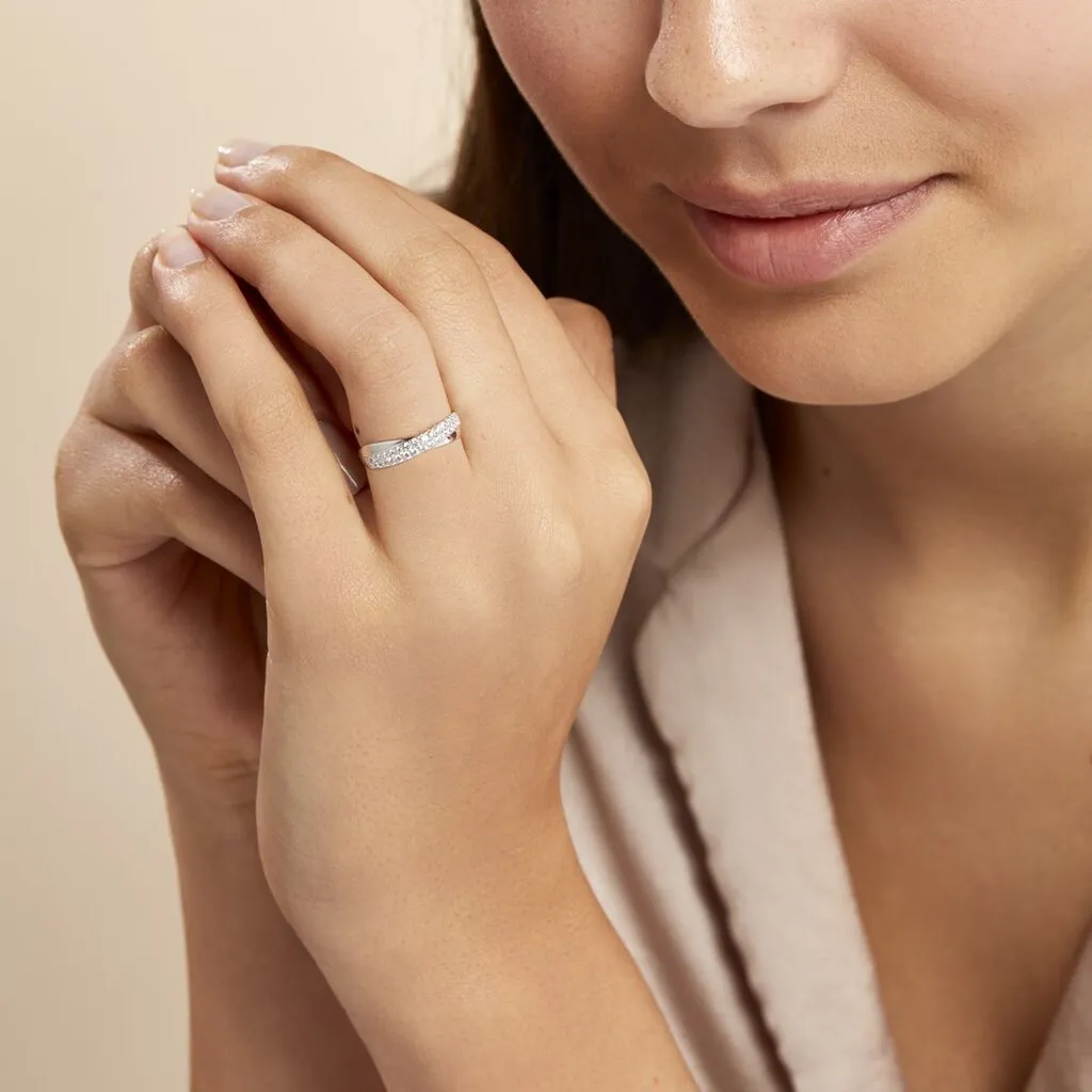 Histoire D'Or Bague Aglae Or Blanc Oxyde De Zirconium 8 Histoire D'Or Bague Aglae Or Blanc Oxyde De Zirconium – Image 6
