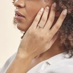 Histoire D'Or Bague Solitaire Kanel Or Blanc Oxyde De Zirconium -Boucles d'oreilles Bracelet Soldes B3DFBZW606 model1