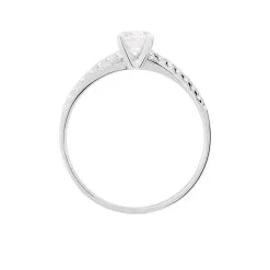 Histoire D'Or Bague Solitaire Kanel Or Blanc Oxyde De Zirconium -Boucles d'oreilles Bracelet Soldes B3DFBZW606 view2