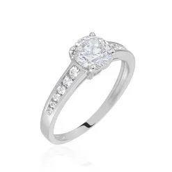 Histoire D'Or Bague Solitaire Tatjana Or Blanc Oxyde De Zirconium