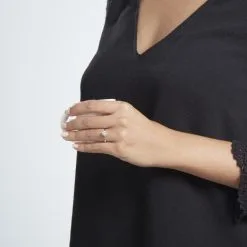 Histoire D'Or Solitaire Or Blanc Laurian Oxyde De Zirconium Blanc -Boucles d'oreilles Bracelet Soldes B3DFBZW975 model1