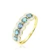 Histoire D'Or Bague Margaux Or Jaune Aigue Marine Et Diamant -Boucles d'oreilles Bracelet Soldes B3DFJAB112 master