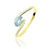 Histoire D'Or Bague Loriane Or Jaune Aigue Marine Et Diamant