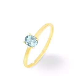 Histoire D'Or Bague Lily Or Jaune Aigue Marine