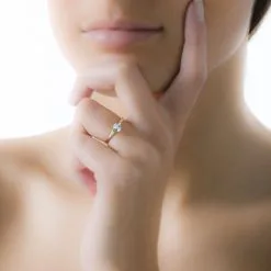 Histoire D'Or Bague Lily Or Jaune Aigue Marine -Boucles d'oreilles Bracelet Soldes B3DFJAB120 model0