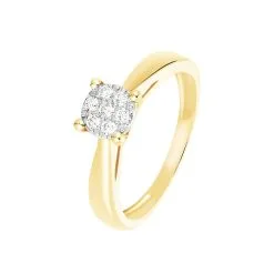 Histoire D'Or Bague Solitaire Grace Or Jaune Diamant