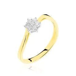 Histoire D'Or Bague Solitaire Cassiope Or Jaune Diamant