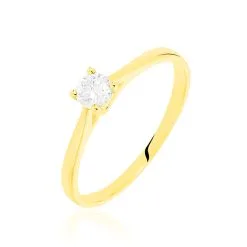 Histoire D'Or Bague Solitaire Victoria Or Jaune Diamant