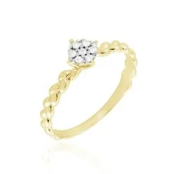 Histoire D'Or Bague Or Jaune Adlai Diamants