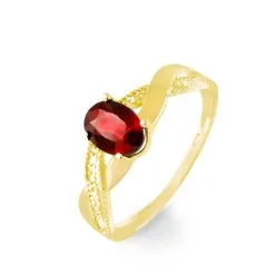 Histoire D'Or Bague Candice Or Jaune Grenat