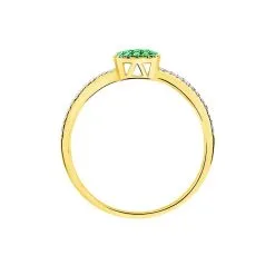 Histoire D'Or Bague Aude Or Jaune Grenat Et Diamant 8 Histoire D'Or Bague Aude Or Jaune Grenat Et Diamant -Boucles d'oreilles Bracelet Soldes B3DFJGV125 view2