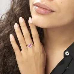 Histoire D'Or Bague Simma Or Jaune Diamant Et Rubis -Boucles d'oreilles Bracelet Soldes B3DFJRR277 model1