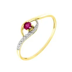 Histoire D'Or Bague Or Jaune Karmele Rubis