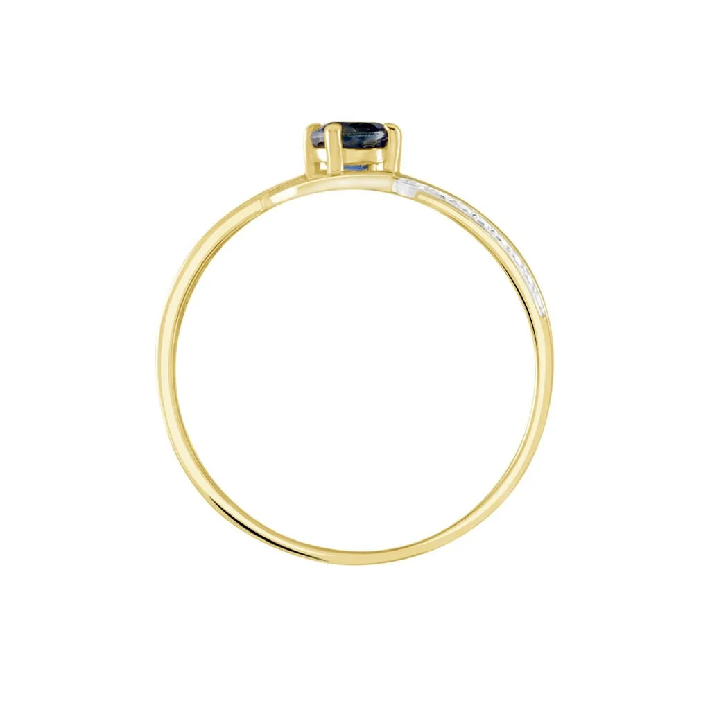 Histoire D'Or Bague Or Jaune Canut Saphir 5 Histoire D'Or Bague Or Jaune Canut Saphir – Image 3