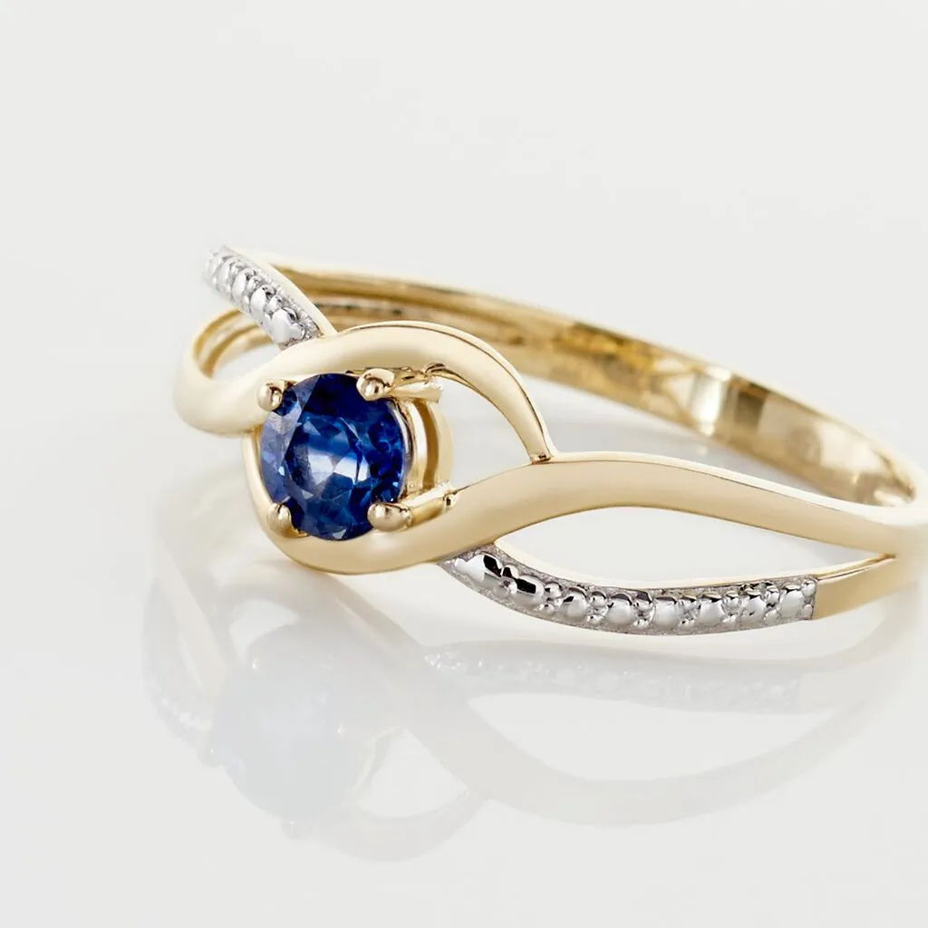 Histoire D'Or Bague Or Jaune Canut Saphir 6 Histoire D'Or Bague Or Jaune Canut Saphir – Image 4