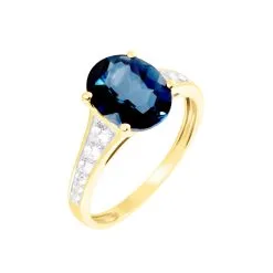 Histoire D'Or Bague Or Jaune Marie-camille Topaze Oxydes De Zirconium