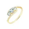 Histoire D'Or Bague Chloe Or Jaune Topaze Et Oxyde De Zirconium