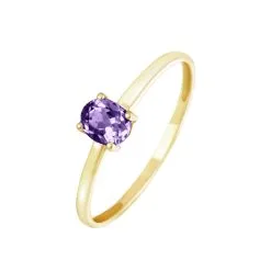 Histoire D'Or Bague Lily Or Jaune Amethyste
