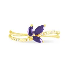 Histoire D'Or Bague Maura Or Jaune Amethyste Et Diamant 6 Histoire D'Or Bague Maura Or Jaune Amethyste Et Diamant -Boucles d'oreilles Bracelet Soldes B3DFJYI445 view1