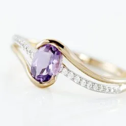 Histoire D'Or Bague Or Jaune Anja Améthyste -Boucles d'oreilles Bracelet Soldes B3DFJYI645 view3